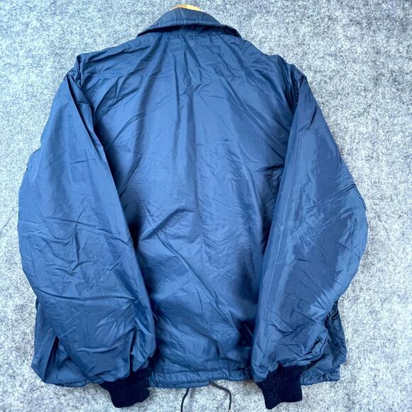 Vintage West Wind Windbreaker Jacket L Blue Logo The Greenbrier Snap Front 80s - Picture 2 of 6